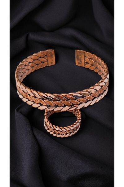 gulflower nude 100% Raw Copper Lileklik Handmade Braided Luxury Model Copper Very Useful for Health