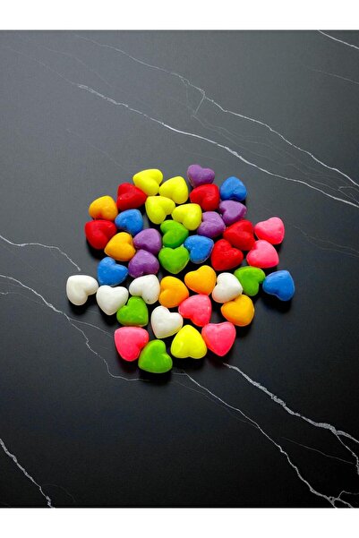 EQMQ STORE KOZMETİK صابون معطر مزخرف على شكل قلب صغير، صابون قلب متعدد الألوان (15 قطعة -1 قطعة 2 سم)