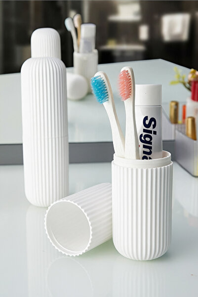 Boldy Container de depozitare de călătorie Suport pentru periuță de dinți Org...