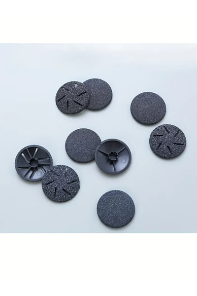 NaturalCharm Ayak Temizleyici İçin 1 Adet Siyah Yuvarlak Yedek Zımpara Başlığı – Kolay Takılır, Uzun Ömürlü