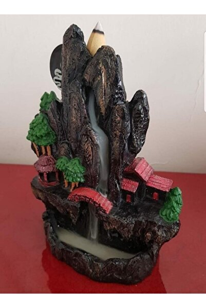 Genel Markalar 22 Cm Şelale Görünümlü Dekoratif Şık Geri Akış Tütsülük