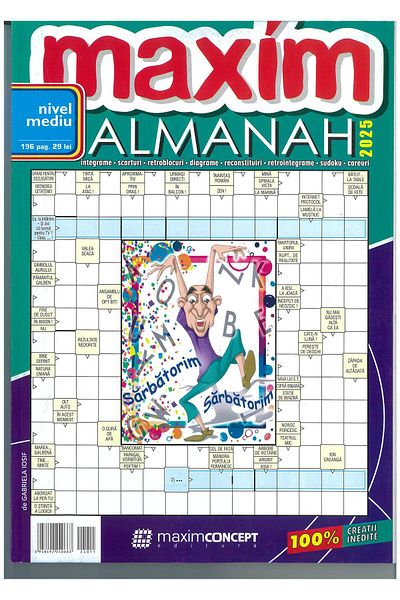 Maxim Concept Set de integrame nivel mediu : almanah Maxim, integrame usoare, usoare special, magazin umoristic