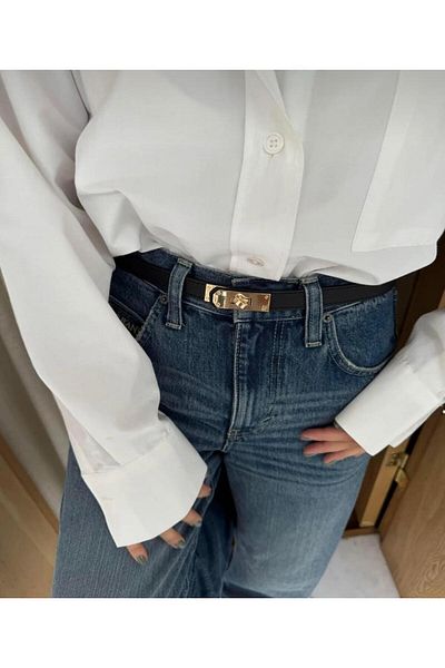 MODAM HİFA Negru Mărime reglabilă Femei Curea Pantaloni Curea Rochie Curea Cămașă Curea Jachetă