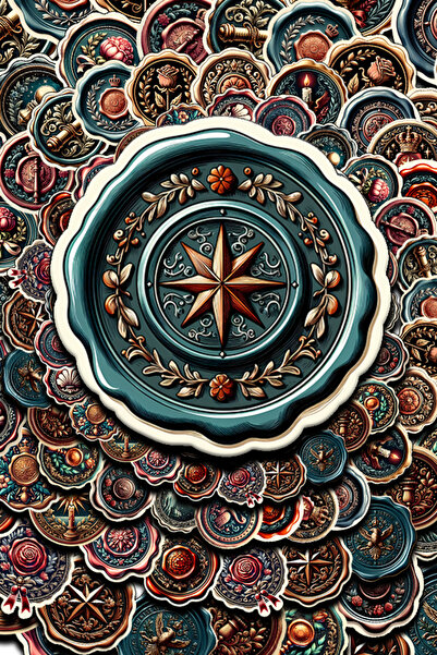 Pink Swan Craft Комплект стикери с винтидж печати - Bullet Journal, Scrapbook...