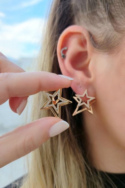 XUPİNGS JEWELRY أقراط Xuping Star - ستانلس ستيل