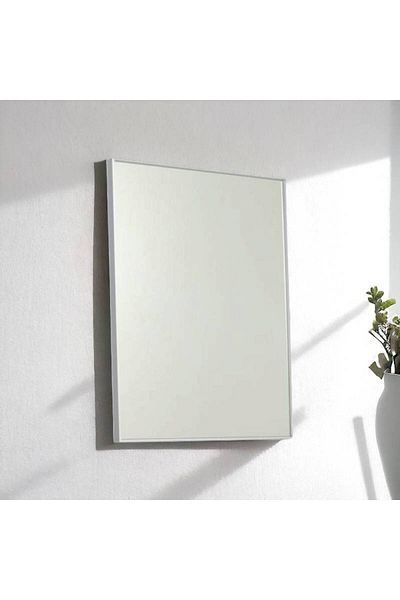 Al Saada Home Wall Mirror with Silver Frame 70×50cm