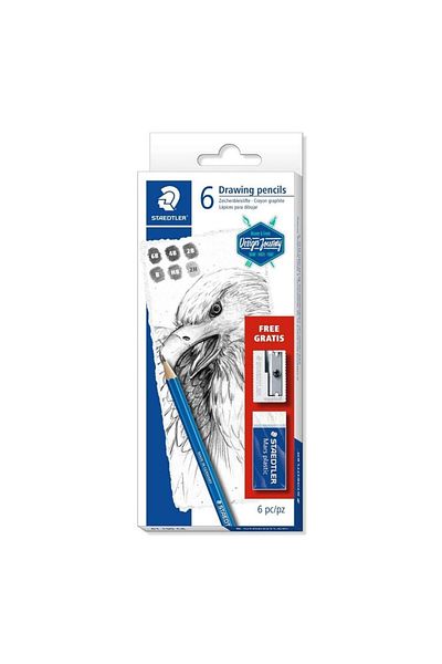 Staedtler 61 100 C6 Mars Lumograph Pencil Set – 6 Pcs