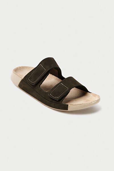 Mubiano Справжня шкіра Літні жіночі капці з подвійною стрічкою з нубуку та спеціальною підошвою, колір хакі - MSSR26-HK