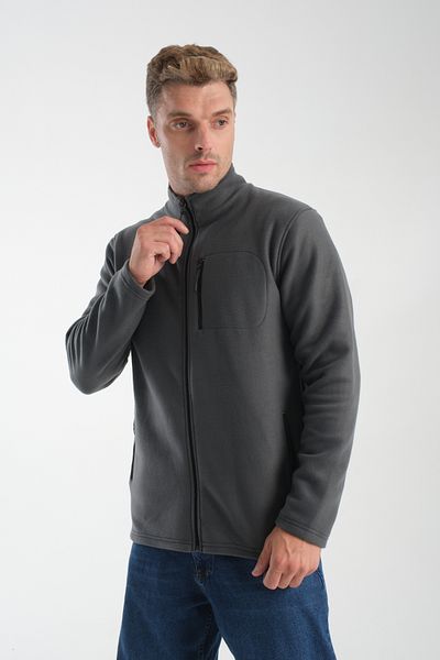 KAPHONE Unisex Fleece Full Zipper 3 Pocket Fleece Jacket