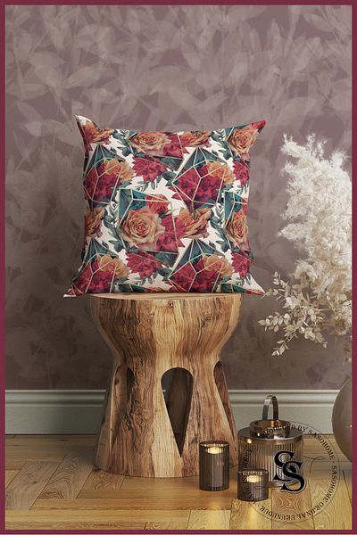 SasoHome Summer Roses - Summer Roses Patterned Decorative Gift Throw Pillow - Pillow Case