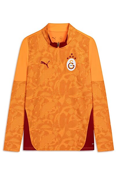 Puma Galatasaray 25/26 a Team 1/4 Zipper Long Sleeve Training Top Jersey Yellow