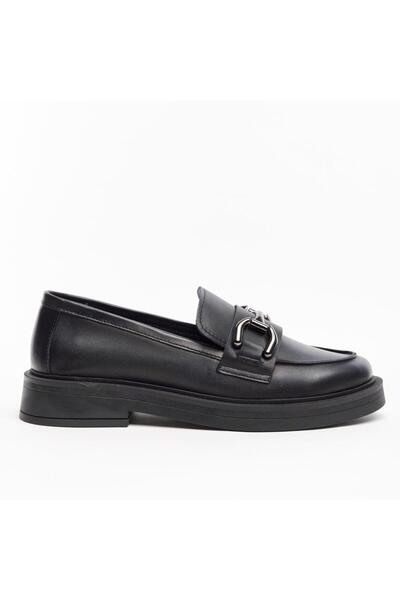 derinet Tokalı Kadın Hakiki Deri Casual Ayakkabı