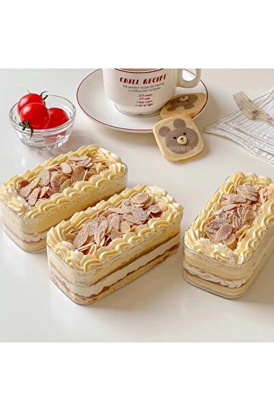 alenked Tiramisu Cup Tatlı Kabı 300 Cc - 6 Adet Kapaklı