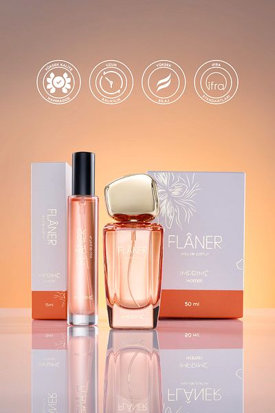 Imprime Flaneur EDP 50 ML & Travel Size 15 ml مجموعة عطور نسائية I شرقي، زهري، حمضيات، زعفران