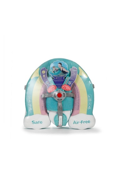 Schulzz Mambobaby أخضر-أصفر منقوش للحماية من الشمس للأطفال على شكل قفل أمان ملون للسباحة للأطفال