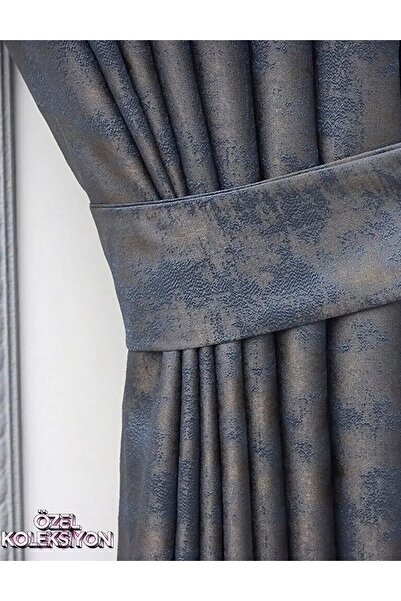 Emuz Lacivert Istanbul Fon Desen Yeni Sezon Pileli, Kırışmaz, Özel Koleksiyon...