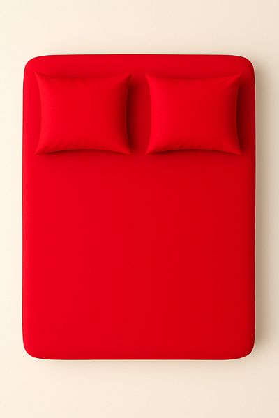 sutra 100% Cotton Satin Solid Color Double Fitted Sheet Set