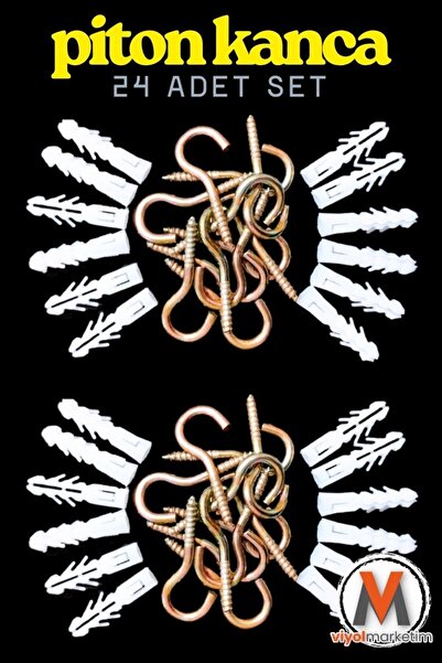 viyolmarketim Balkon Filesi Montaj Seti Aparatı Piton Vida Kanca Ve Dübel 24 ...