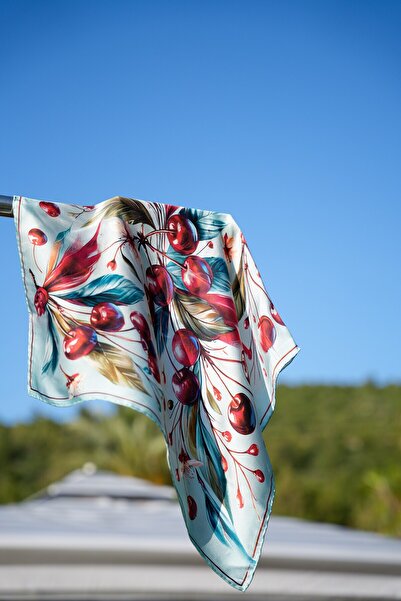 Velouté Cherry Whisper 100% Silk Satin Women's Scarf