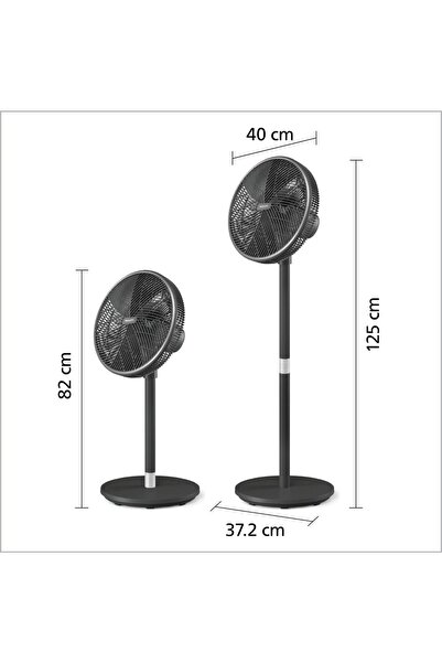 Philips TCHT6 3000 Serisi Vantilatör,SilentWings En Hızlı Güçlü ve Ultra Sessiz,Masa ve Ayaklı,48 w