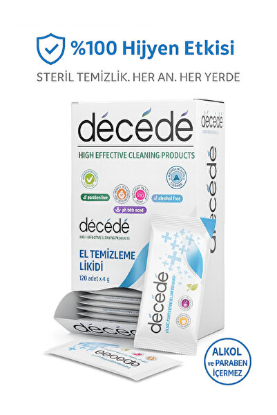 Decede Tek Kullanımlık El Temizleme Likidi 120’li
