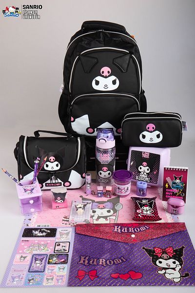 kuromi "مجموعة SHADOW CHIC" للمدرسة، التغذية مع الترمس، والترخيص للموسم الجديد مع DEKOMUS