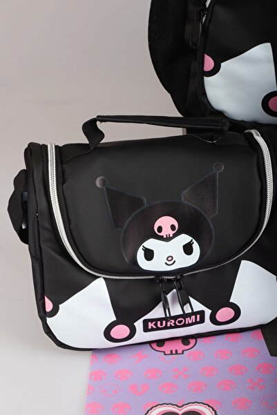 kuromi DEKOMUS İLE YENİ SEZON LİSANSLI KUROMI"SHADOW CHIC KOLEKSİYONU" OKUL ÇANTASI,TERMOSLU