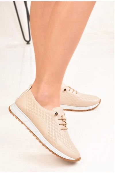 HT FREEDOM Orthopedic Sole Daily Soft Women's Skin String Ballerina Shoes Cream 150