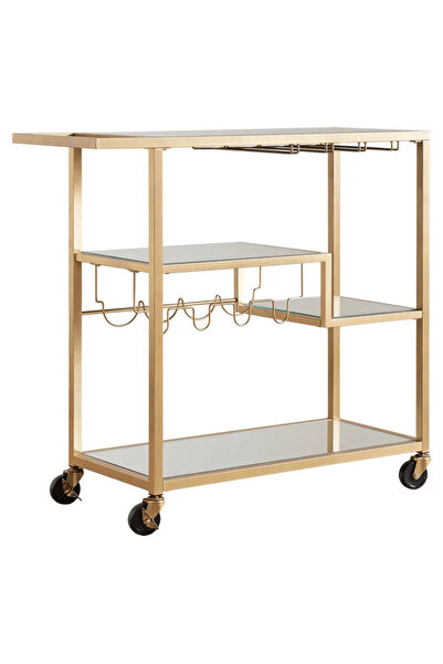 df doffo.com.tr creative furniture designs Gold Metal Şaraplık Servis Arabası...