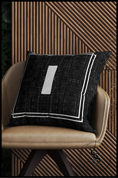SasoHome Letter Throw Μαξιλαροθήκη - Letter I - Letter Διακοσμητικό Ψηφιακό Εκτυπωμένο Μαξιλάρι Ριχτάρι - Μαξιλαροθήκη