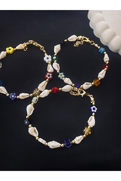 KANERUZ سوار ديزي صدف البحر بتصميم صيفي 3 قطع