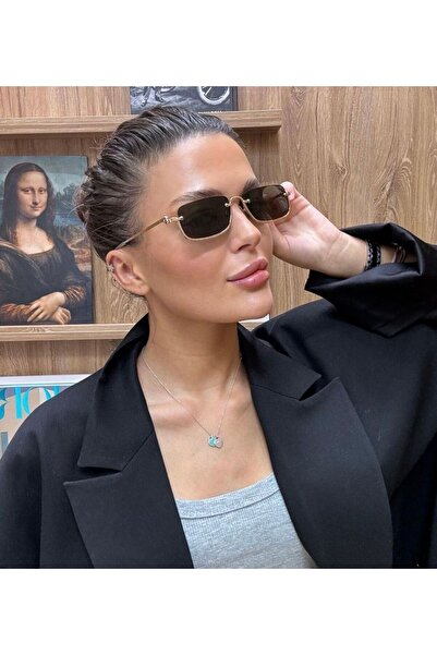 MONAL نظارات شمسية LUCCY BLACK بإطار ذهبي 55 Ekartman