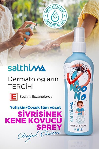 Salthima Sivrisinek & Kene Kovucu Sprey, Doğal Etkili Koruma, Çocuklar Için G...