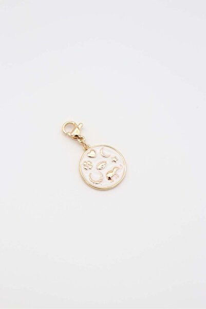 POSH AND PROUD ÇELİK KOLYE UCU BEYAZ MİNELİ