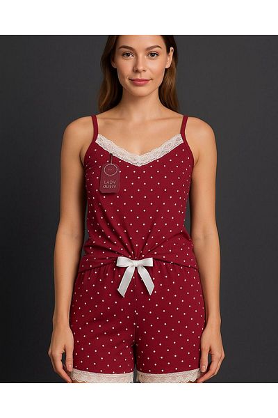 Lady Queen Ring Viscose Shorts Pajama Set