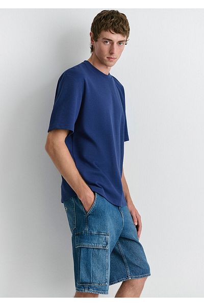 Mavi Hamburg Mv91 Street Indigo Blue Jean Shorts 0410681-89815