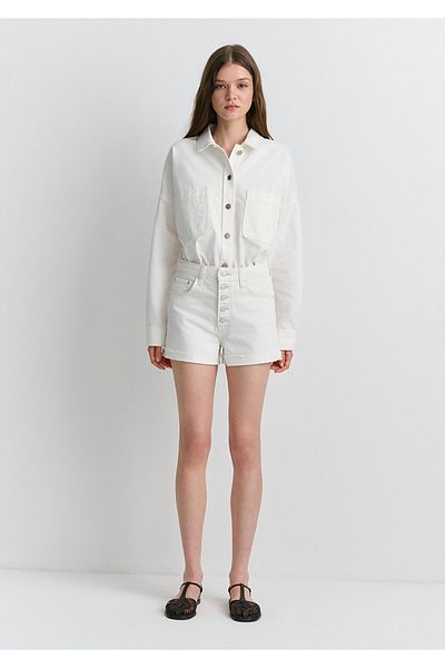 Mavi Fiora 90S Off-White Jean Shorts 1411222-89782