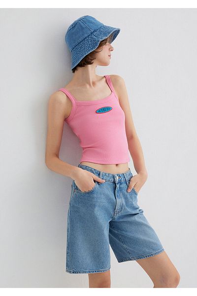 Mavi Indigo Turtles Printed Pink T-Shirt Fitted / Body Fitting Cut 1613534-71028