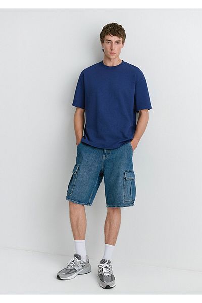 Mavi Hamburg Mv91 Street Indigo Blue Jean Shorts 0410681-89815