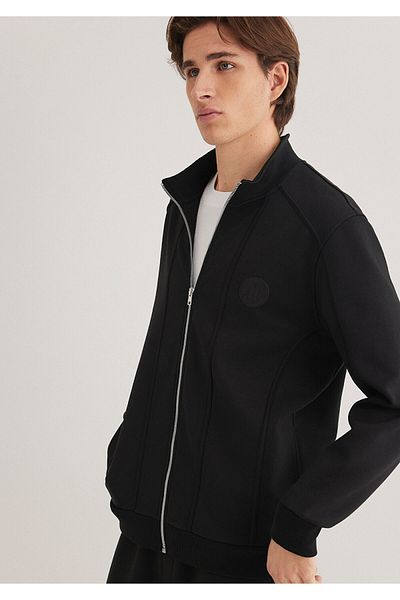 Mavi Pro Schwarz Sweatshirt mit Reißverschluss 0S10354-71379