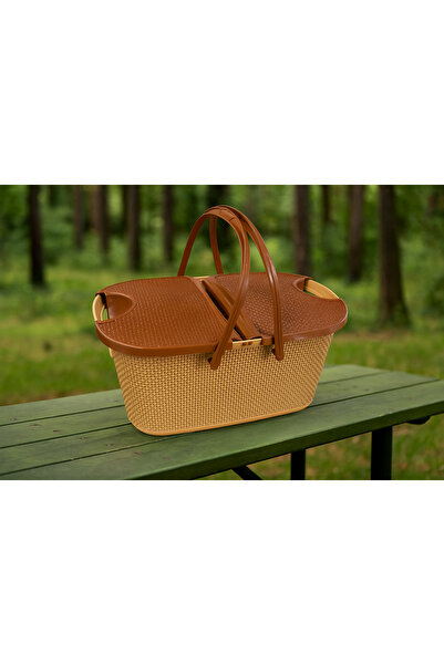 İ&A HOME KAHVERENGİ 30LT. PİKNİK SEPETİ