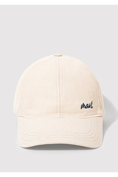 Mavi Logo Detaylı Ekru Şapka 1913306-70057