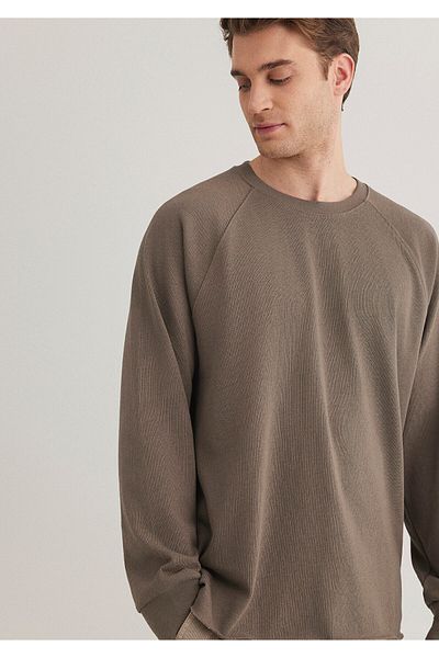 Mavi Braunes Langarm-T-Shirt mit normaler Passform / normaler Passform 0612510 -70376
