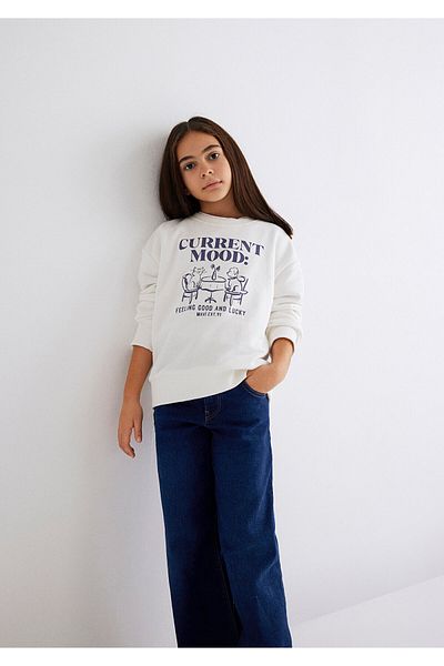 Mavi Bedrucktes weißes Sweatshirt 7s10055-70057