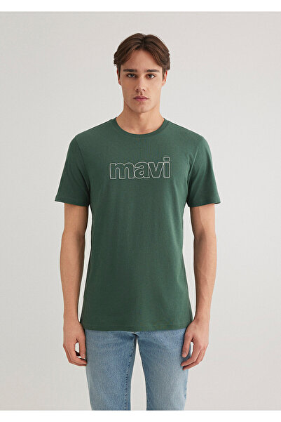 Mavi Logo Baskılı Yeşil Tişört Slim Fit / Dar Kesim 065781-81570