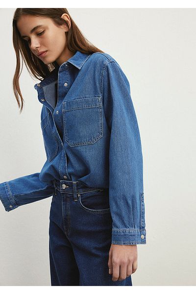 Mavi Alesta Classic Denim Dark Blue Vintage Jean Shirt Boyfriend1210780-87096