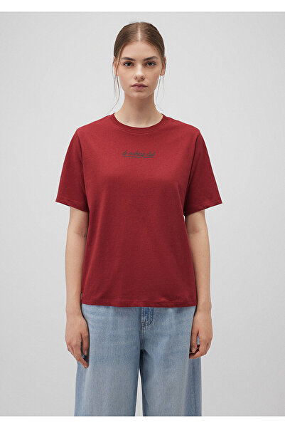 Mavi Γυναικείο μπλουζάκι Maroon Slogan Printed Blue -1612608-88011