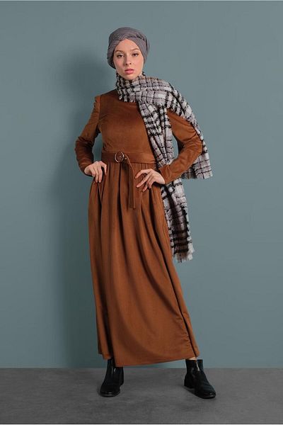 Alvina Velvet Dress 40350 - Simple Design