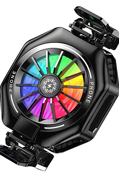 Fibaks Phone Cooler Fan Radiator Magsafe Apparatus 27W Power 3 Different Degree Adjustable Rgb Light Fan
