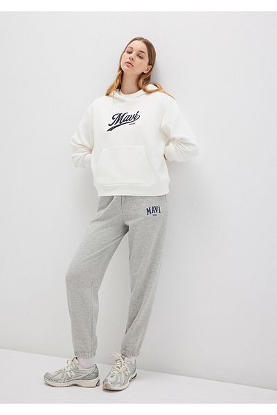 Mavi Graue Jogginghose mit Logo-Print1010757-82816